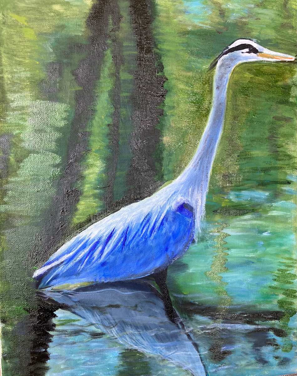 Blue Huron by Sandy Katz 