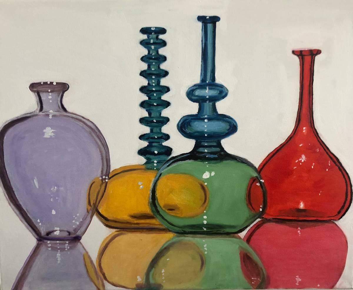 Colored Bottles by Sandy Katz, Image 1.