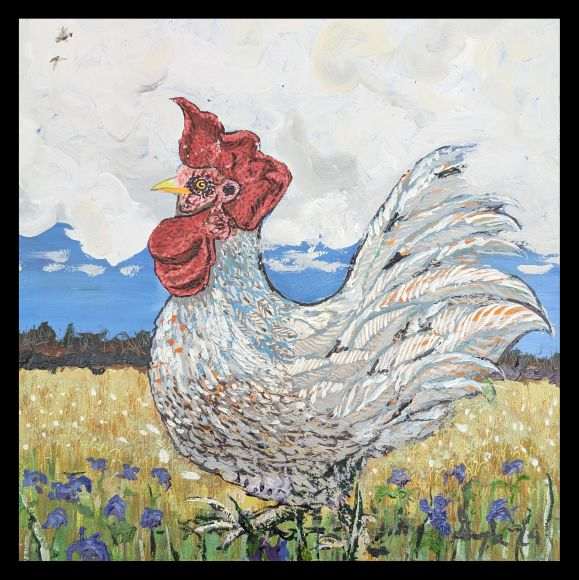 Left Cloudy Chicken Two Mosquitos by Douglas Black  Image: From The Peaceable Coexistence Series