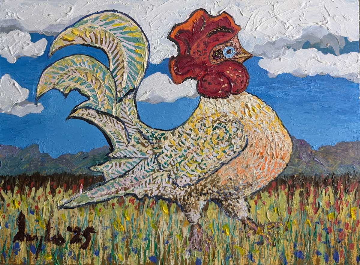Blue-eyed Chicken by Douglas Black  Image: From The Peaceable Coexistence Series