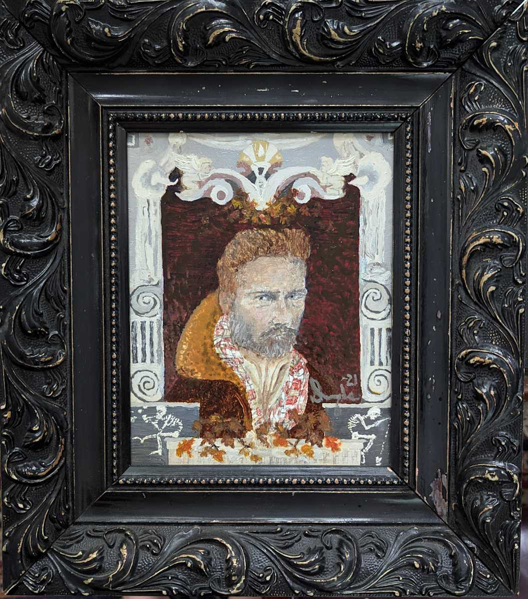 Self Portrait No. 3, aka Autumn Cartouche by Douglas Black  Image: Framed Self Portrait No. 3