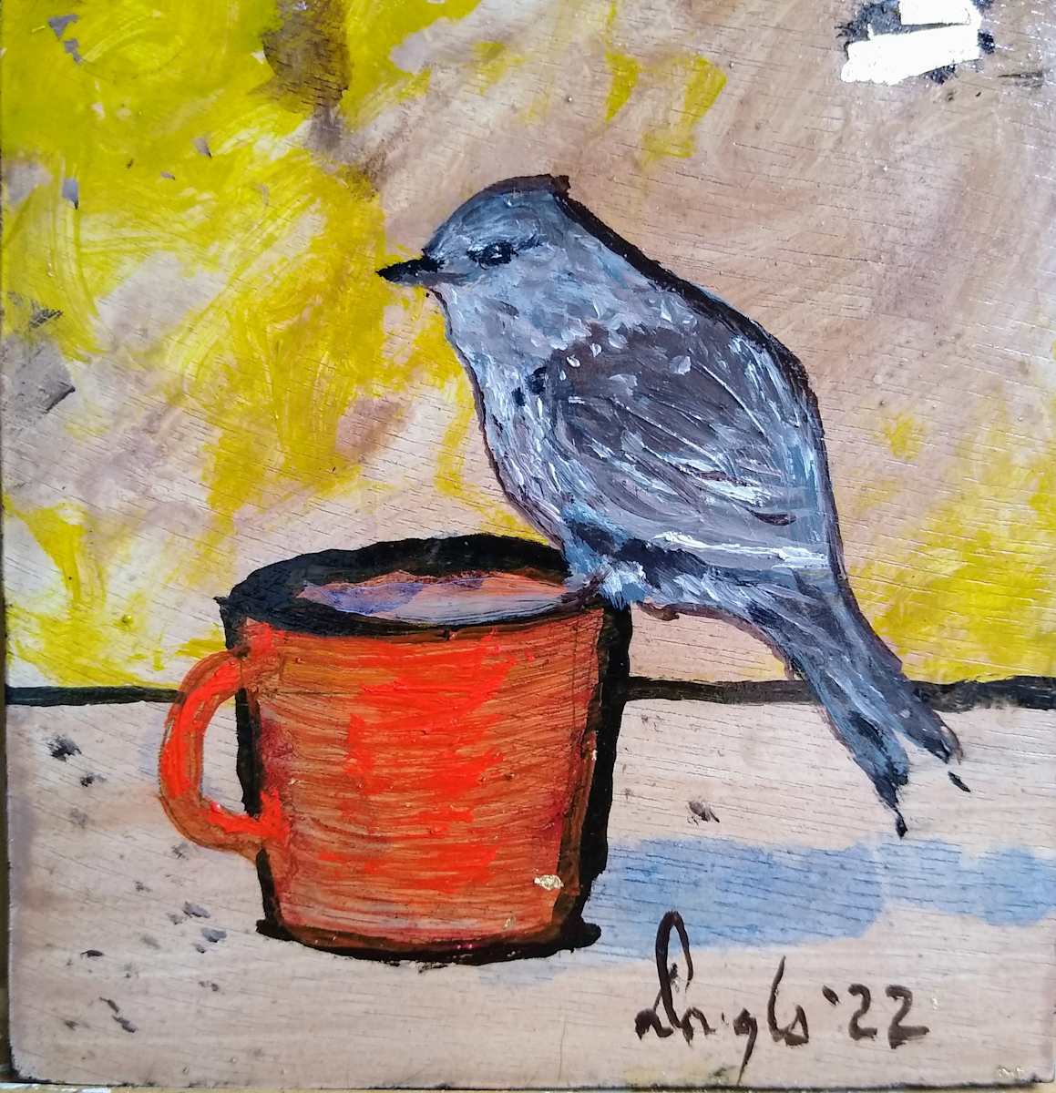 Sparrow Espresso by Douglas Black  Image: Sparrow Espresso: from the Little Birds Mini Oils Series