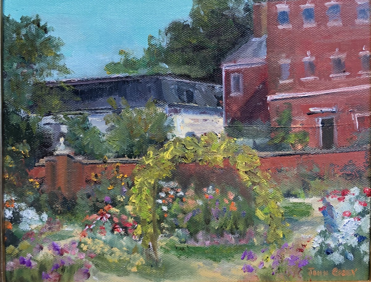 Summer in the Garden (plein air) by John Casey 