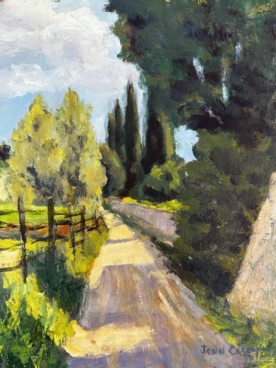 Sun-kissed Path in Tuscany by John Casey 