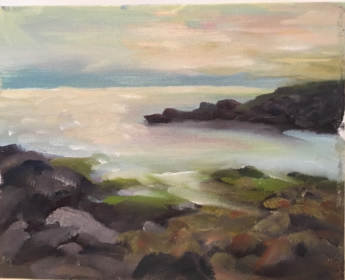 Lobster Cove (plein air) by John Casey, Image 1.