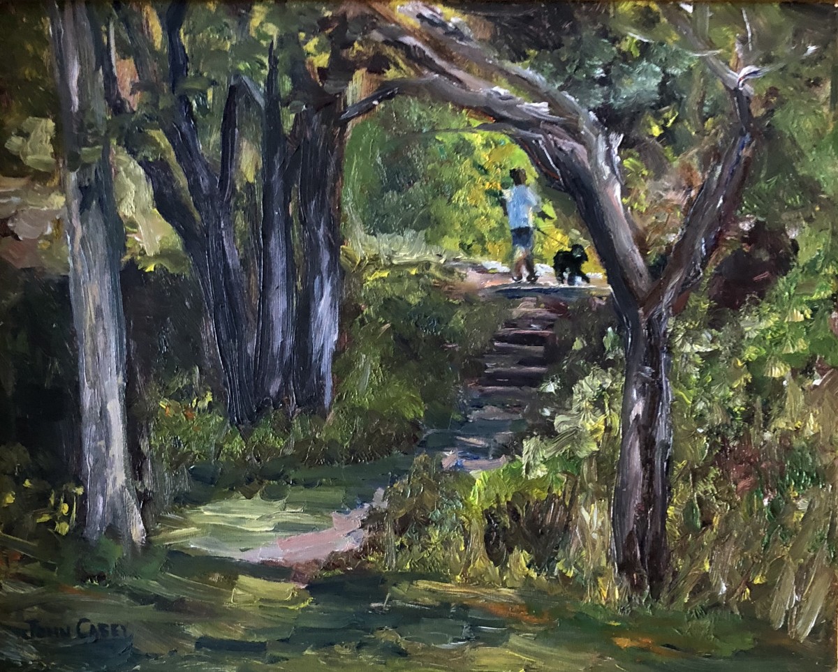 Best Friend (plein air) by John Casey 