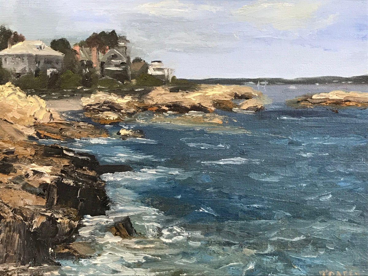 Marblehead Coast (plein air) by John Casey 