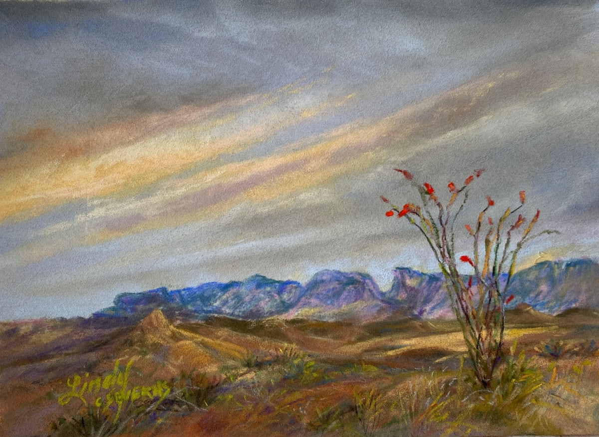 Ocotillo and the Chisos by Lindy Cook Severns 