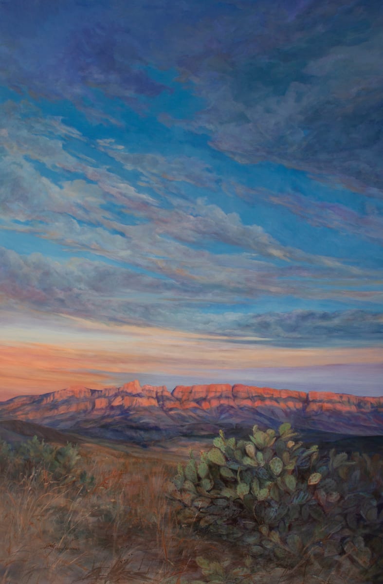 Sierra del Carmen in the Arms of the Setting Sun by Lindy Cook Severns 