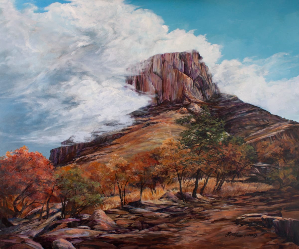 Casa Grande Embraced by Clouds by Lindy Cook Severns 