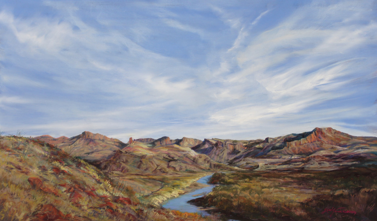 Texas Sky Paints the Rio Grande by Lindy Cook Severns 