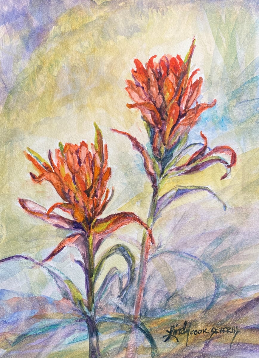 Texas Paintbrushes by Lindy Cook Severns 