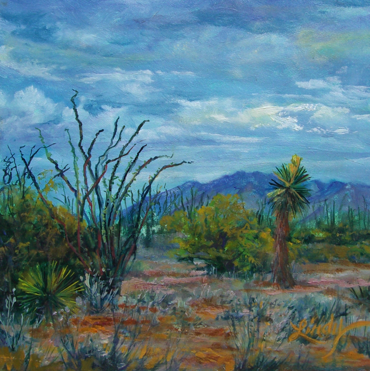 Blue Chinati Borderland Garden by Lindy Cook Severns 