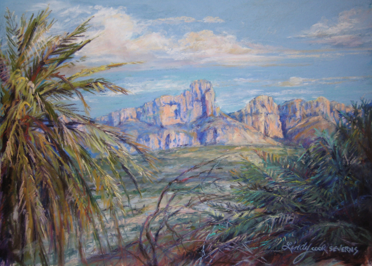 Hot Springs Under the Del Carmens by Lindy Cook Severns, Image 1.