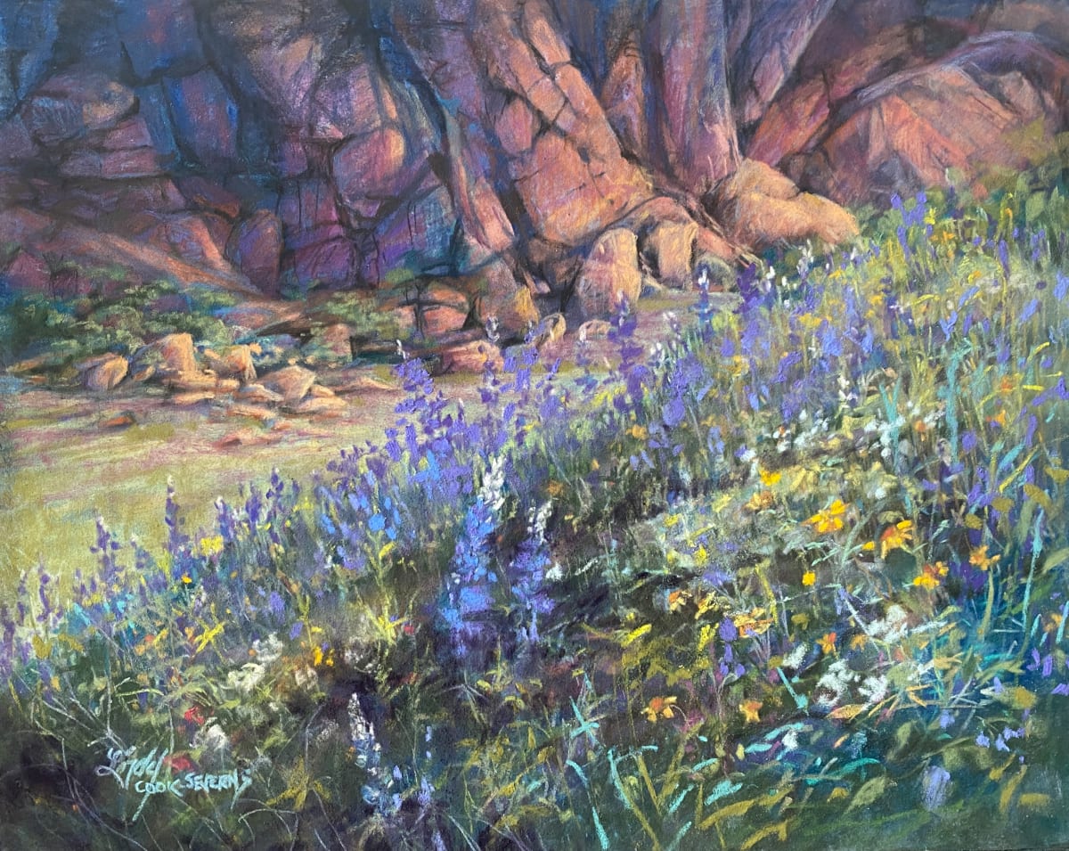 Bluebonnets on the Rocks by Lindy Cook Severns 