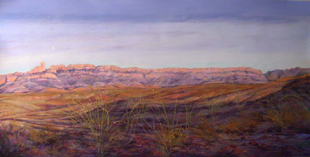 Moonrise, Big Bend by Lindy Cook Severns 