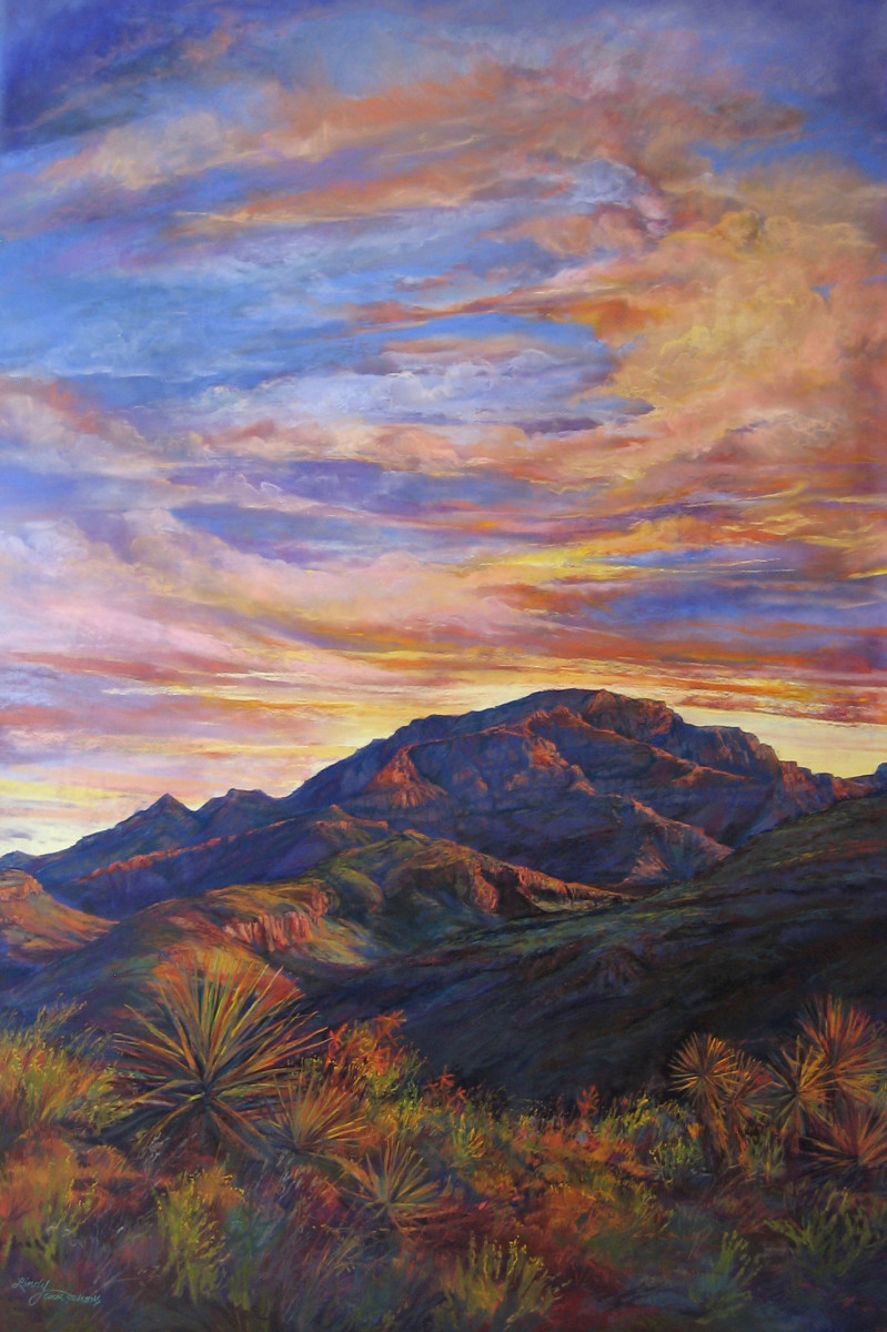 Sunset Paints Chinati by Lindy Cook Severns 