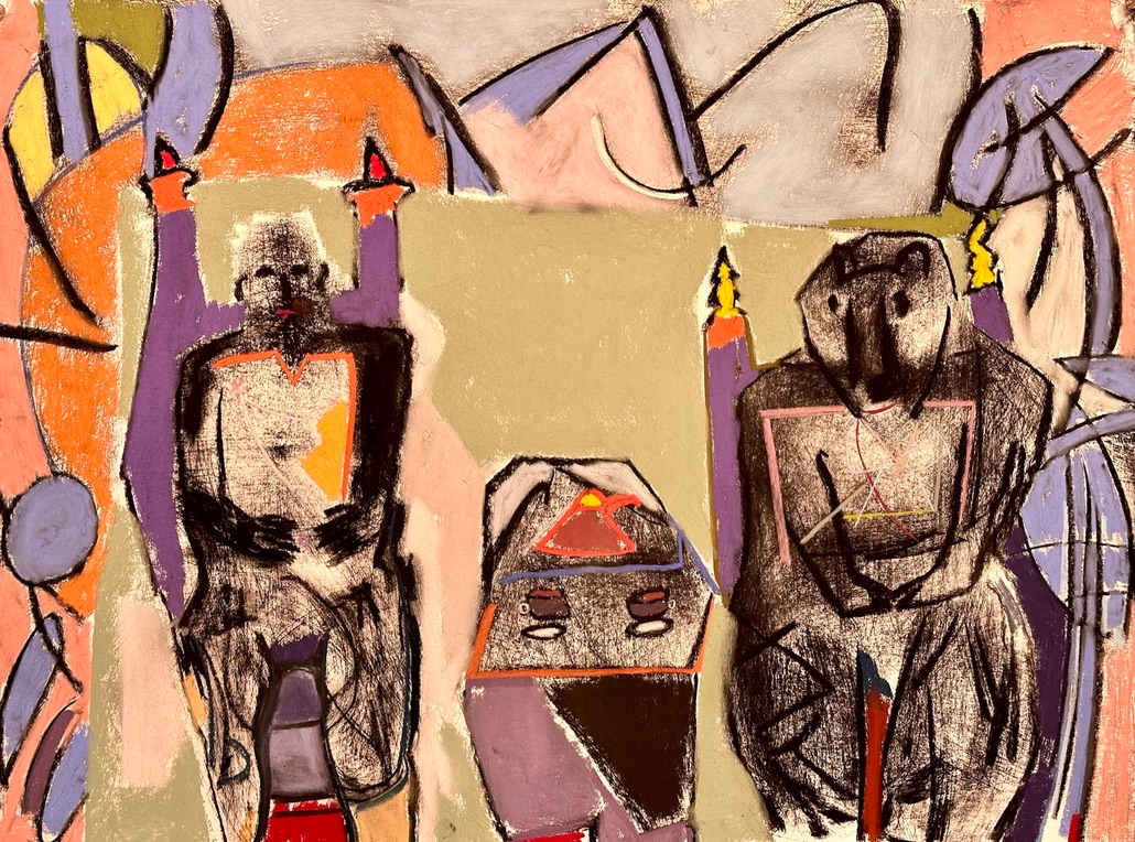 Two Old Friends Meditating While Coffeeing by Daniel Tucker, Image 14.