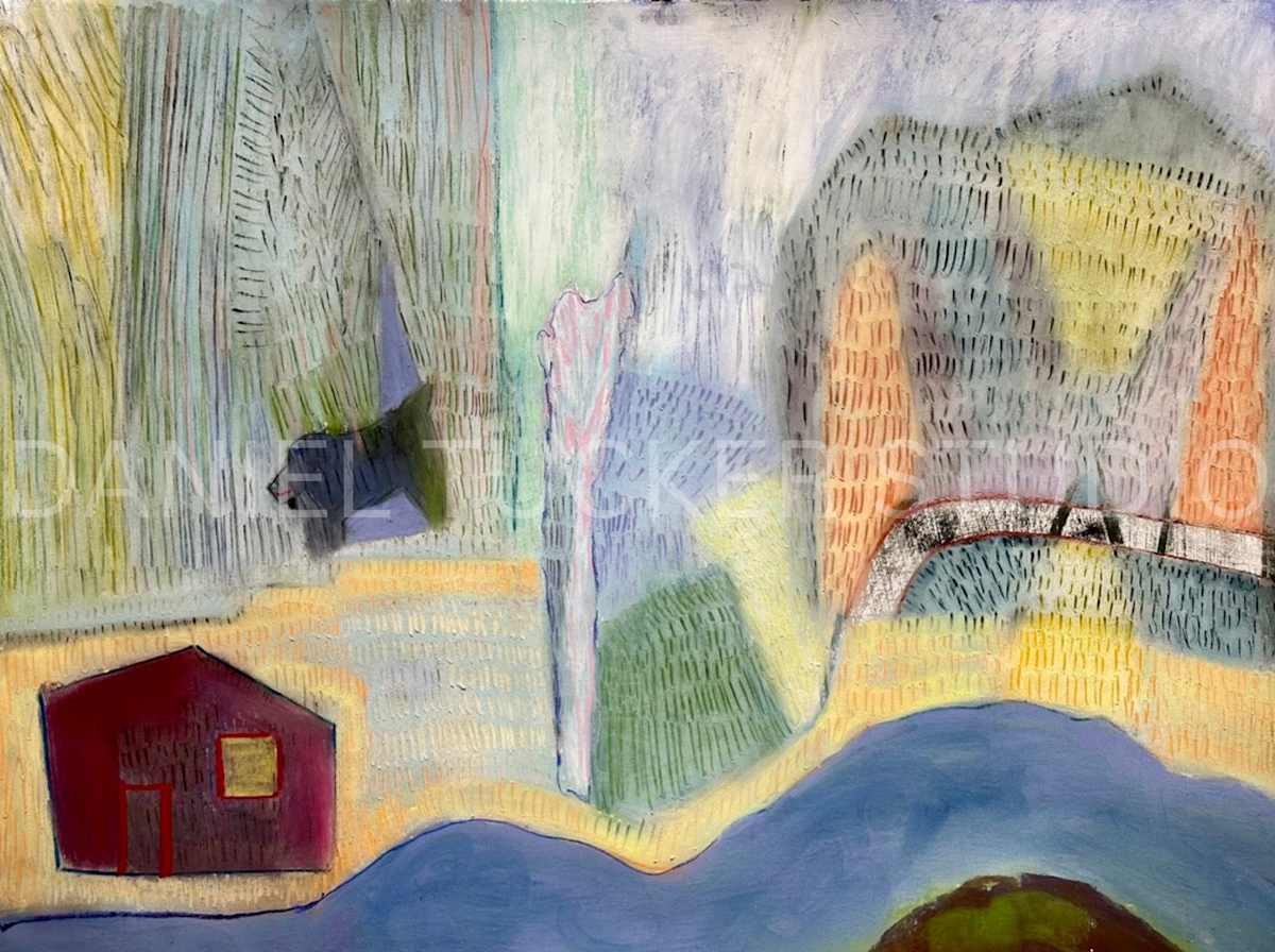 Cabin/River/Dog/Mist by Daniel Tucker, Image 1.