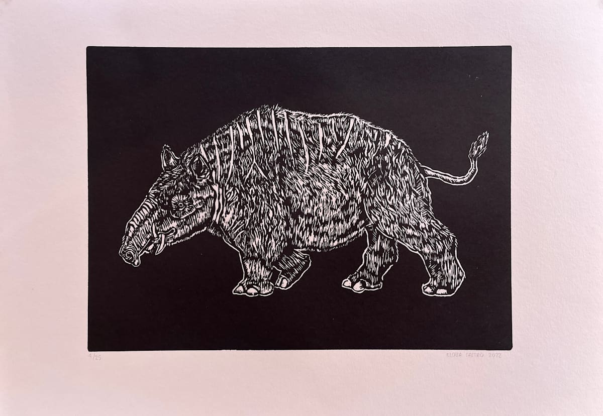 Rinoceronte prehistórico by Eloisa Castro 
