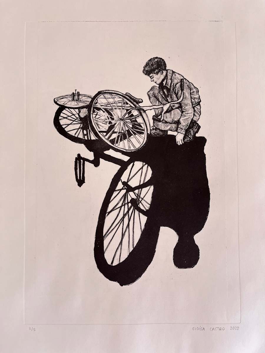 Niño con Bicicleta 1/5 by Eloisa Castro