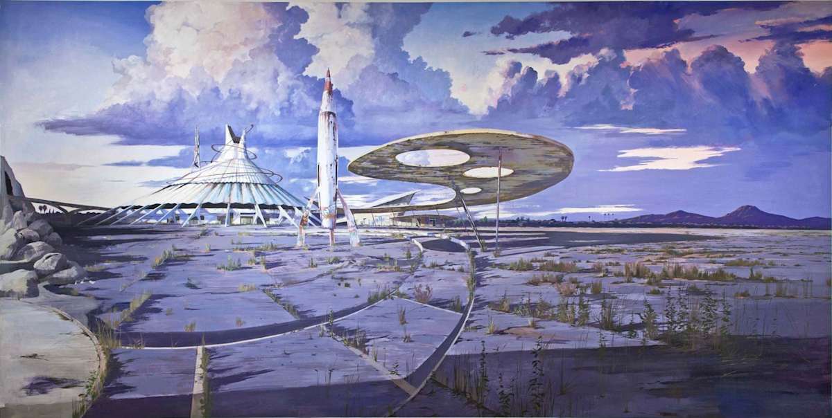Tomorrowland by Adam Cvijanovic  Image: Adam Cvijanovic, Tomorrowland, 2010-2012, Flashe and latex on Tyvek, 126 x 228 in. Inventory no. AC-2010-2012-P-002. Courtesy of the artist.