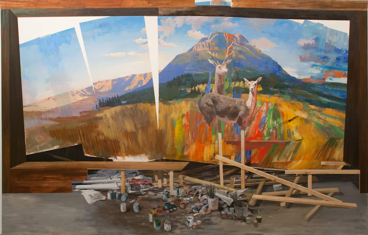 Wapiti by Adam Cvijanovic  Image: Adam Cvijanovic, Wapiti, 2012, Flashe acrylic on Tyvek, 144 x 216 inches. Inventory No. AC-2012-P-002.