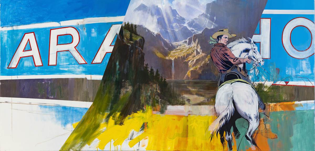 Arapahoe by Adam Cvijanovic  Image: Adam Cvijanovic, Arapahoe, 2023, oil on canvas, 36 x 74 x 1 1/2 in. Inventory no. AC-2023-P-006. Courtesy of the artist. Photo by Adam Reich.