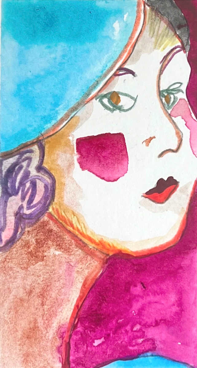 No Regrets by Cynthia Banua  Image: Original. Watercolor and Colored Pencil on Paper. From the "Bold Women" collection. 