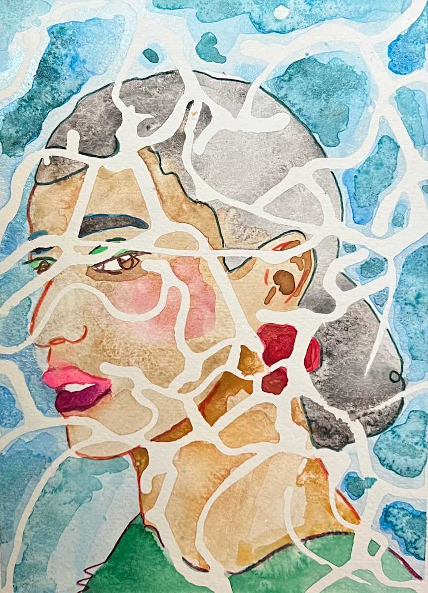 Make Waves by Cynthia Banua  Image: Original Watercolor and Colored Pencil on Paper. From the "Bold Women" collection. 