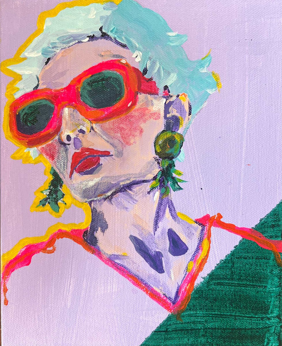 Turn to the Sun by Cynthia Banua  Image: Acrylic on canvas. Part of the "Bold Women" collection. 