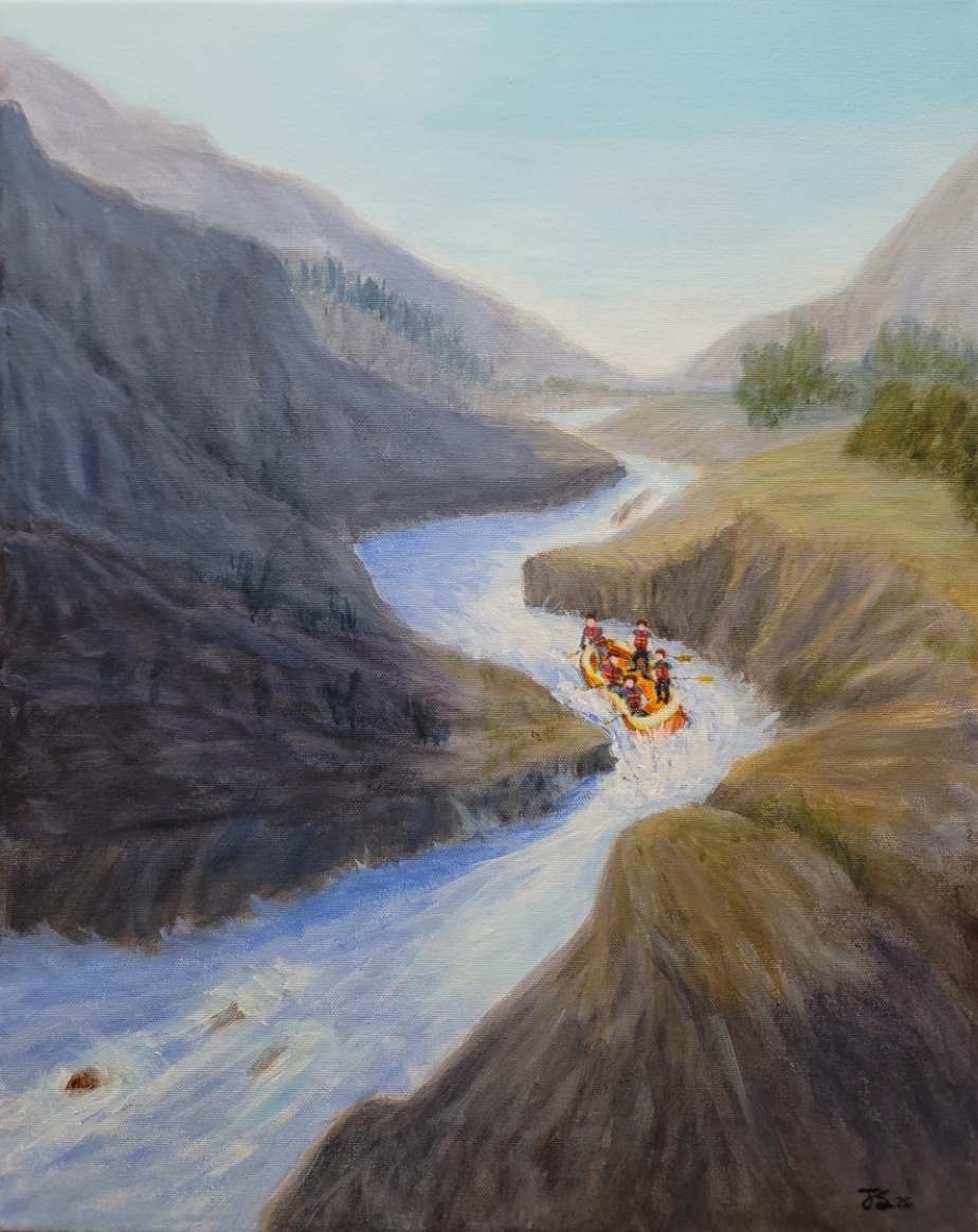 Rafting the Mountain River by JM Sutherland, Image 1.