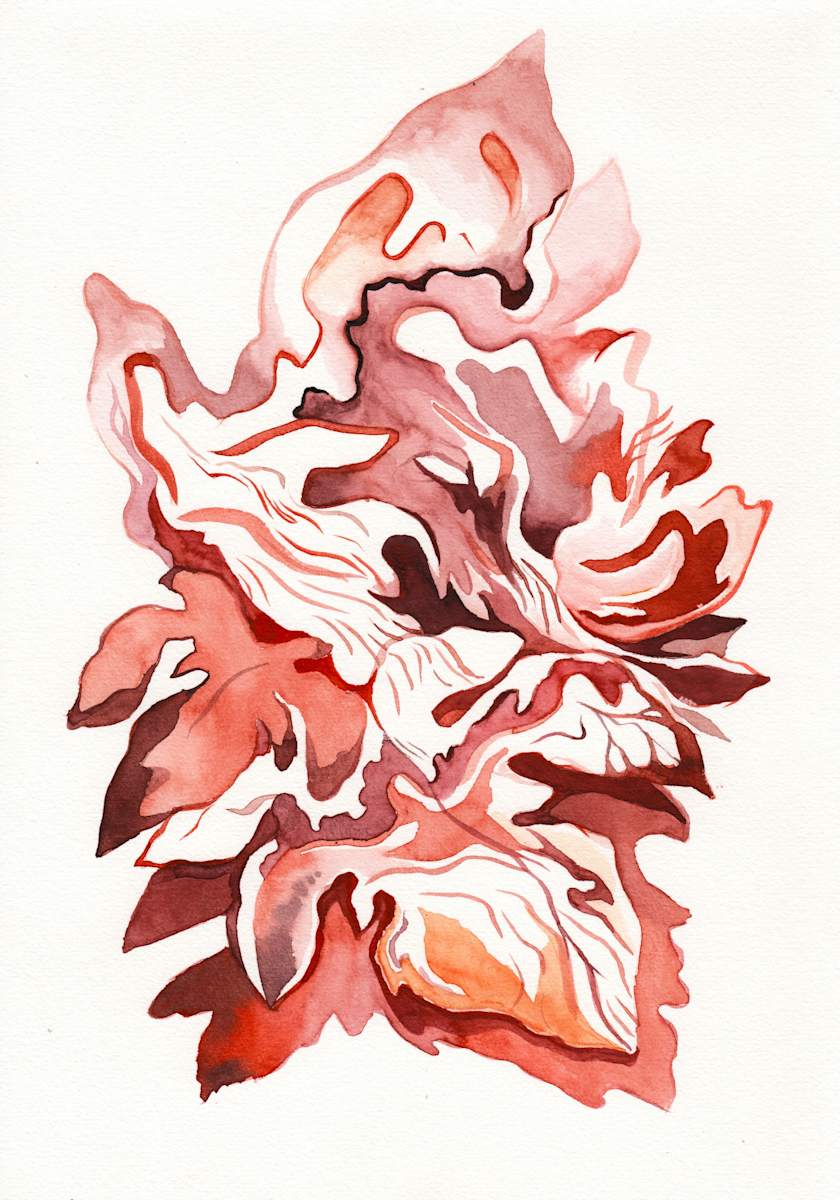 Apparition in Pomegranate by Emma Santos 