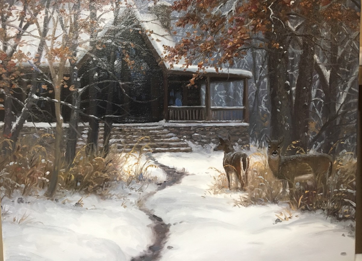 Cabin visitors by Mark Keathley 