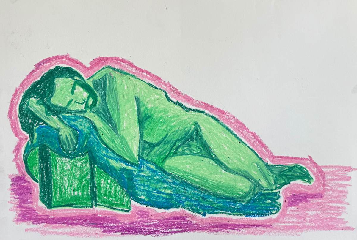 Marcus in Green and Pink by Olivia Sanchez 