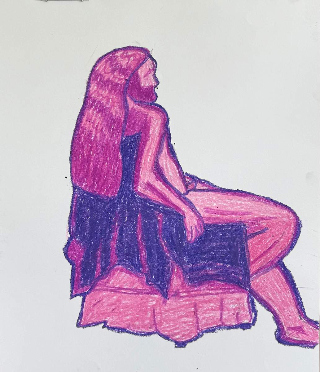 Marcus in Pink and Purple by Olivia Sanchez 