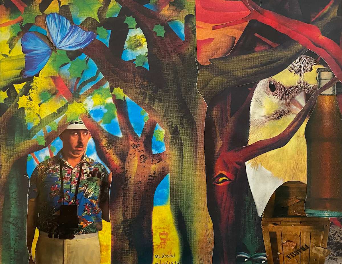 Photograph of Hiding in the Forest-Collage by Marie Louise Bosin, MA  Image: Hiding in the Forest
