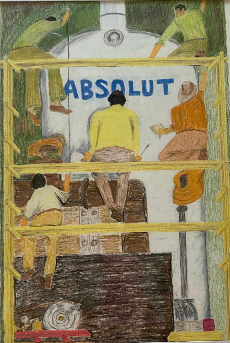 Wall Art ala Diego by Marie Louise Bosin, MA  Image: Colored Pencil Drawing showing perspective