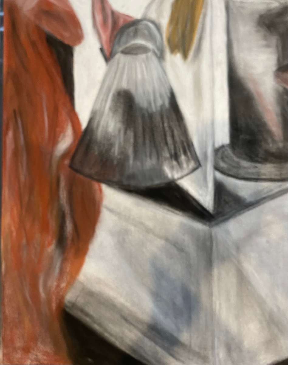 Pieces 1 of Expressive Chalk Drawing by Marie Louise Bosin, MA  Image: Pieces 1