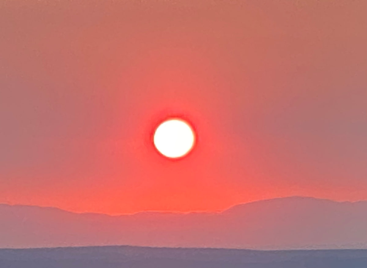 Red Sky, Hot Sun by Marie Louise Bosin, MA  Image: Red Sky Hot Sun