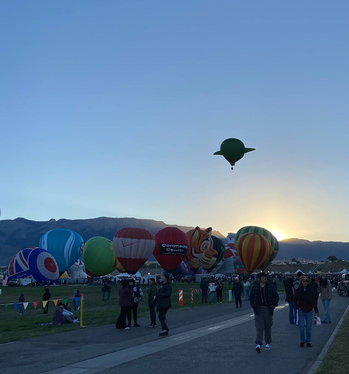 Balloon Fiesta 2025-UFO at Sunrise by Marie Louise Bosin, MA  Image: Balloon Fiesta 2025-One Takes Off