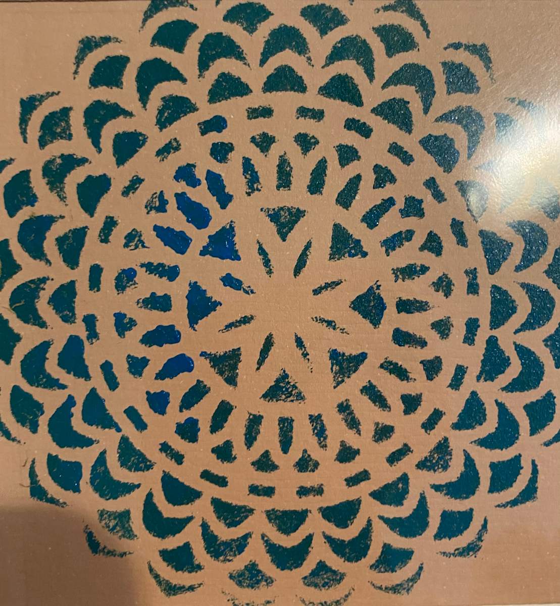 Mandala-Green Blue by Marie Louise Bosin, MA  Image: Mandla-Green Blue