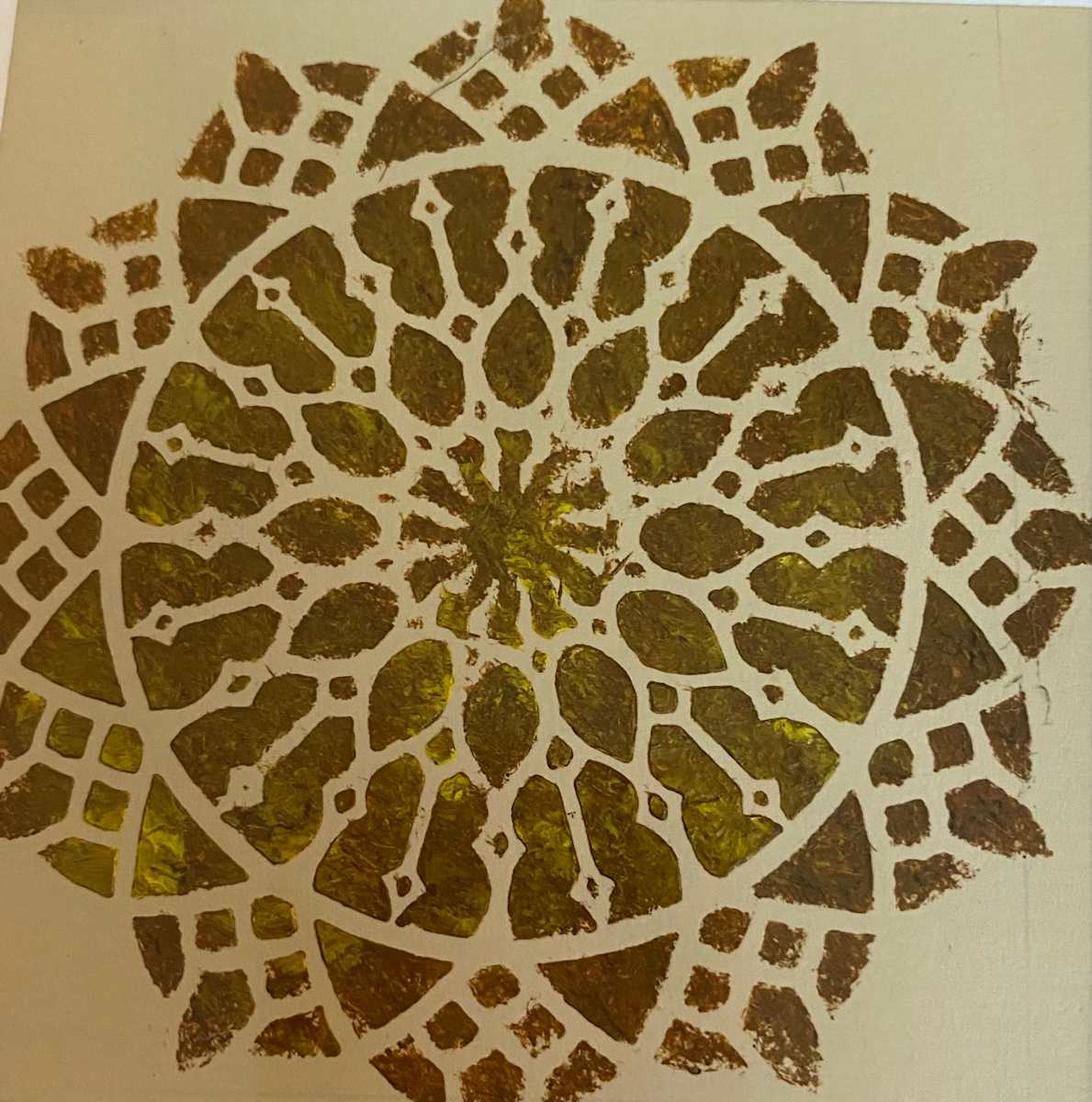 Mandala-Red Gold by Marie Louise Bosin, MA  Image: Mandala-Red Gold