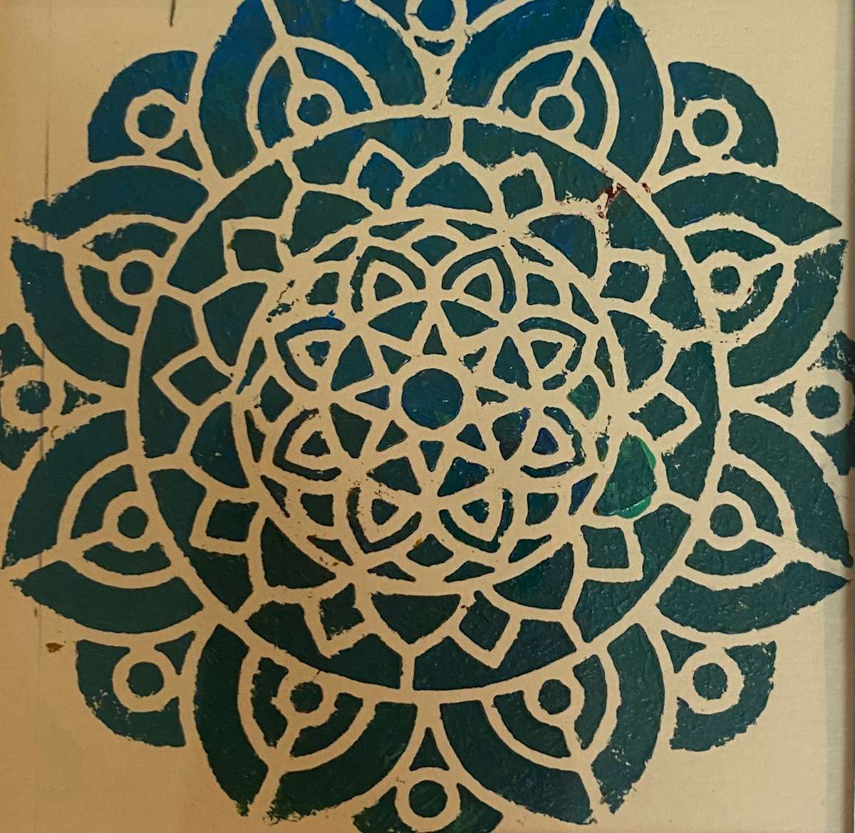 Mandala-Green Blue by Marie Louise Bosin, MA  Image: Mandala-Green Blue