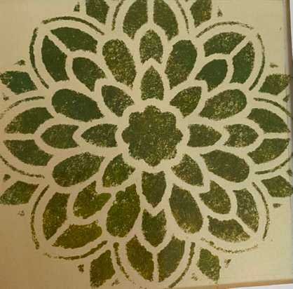 Mandala-Green Gold by Marie Louise Bosin, MA  Image: Mandala-Green Gold