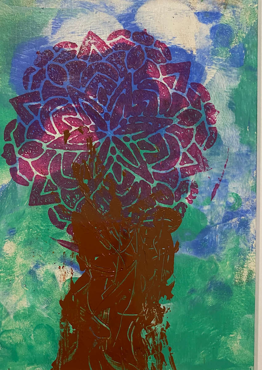 Original Gelli Plate Printing - Smudging by Marie Louise Bosin  Image: Smudging