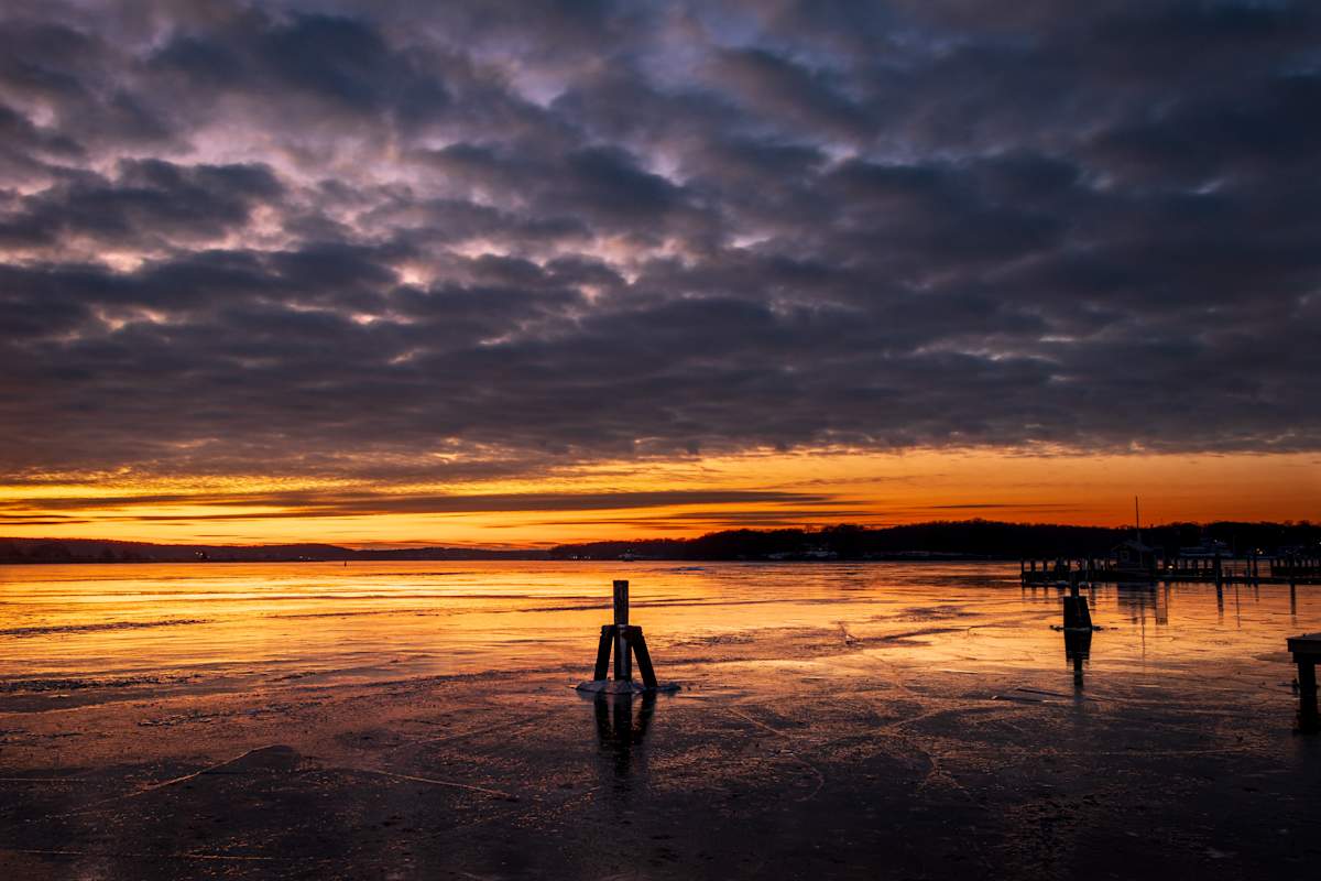 Purple sunrise, Essex CT by Daniel Butler  Image: Essex CT sunrise