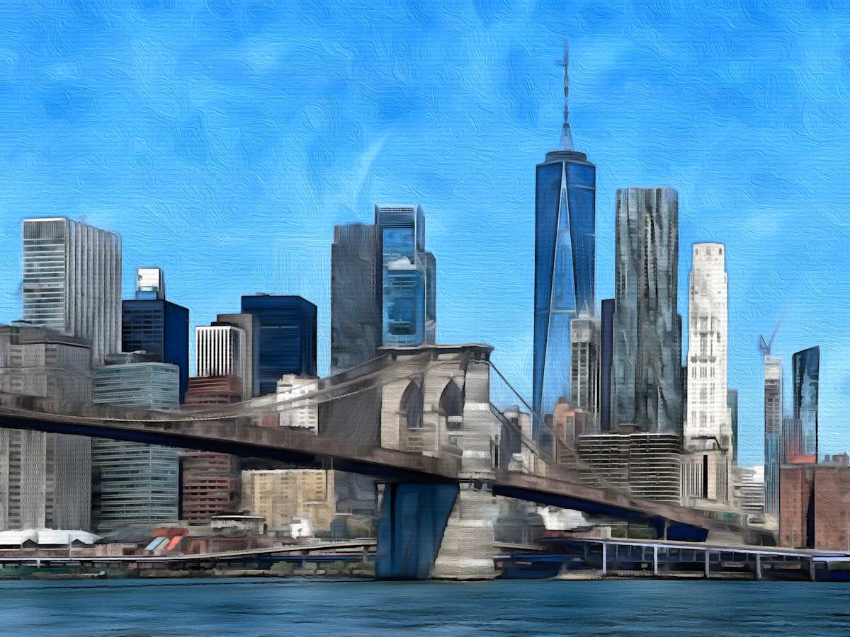 Brooklyn Bridge by Daniel Butler  Image: Brooklyn Bridge & Manhattan skyline
