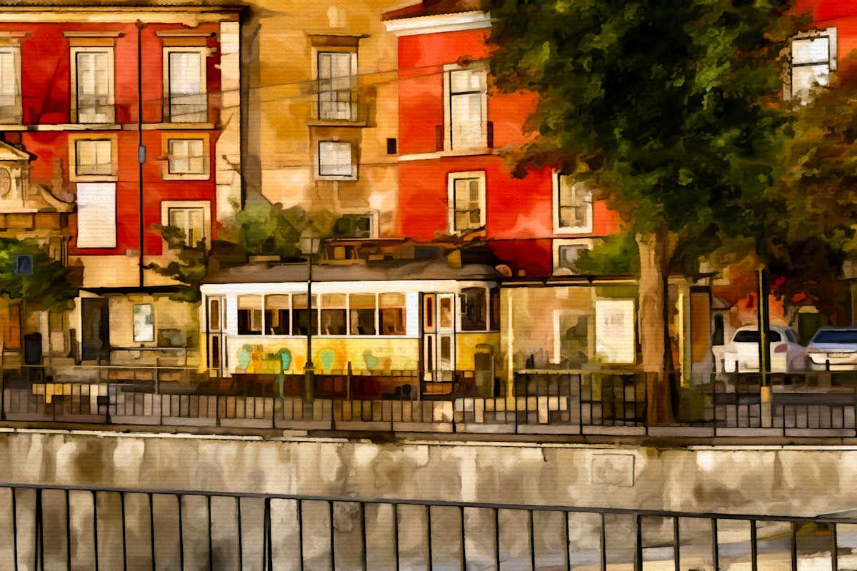 Trolley at sunrise by Daniel Butler  Image: Lisbon trolley at sunrise