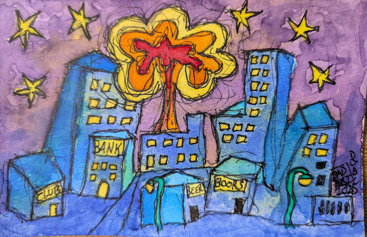 Cityscape Explosion by Bad Art Global 